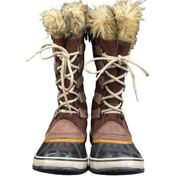 Sorel Women’s Joan Of Arctic Brown Winter Boots Size US 7 - Picture 7 of 11